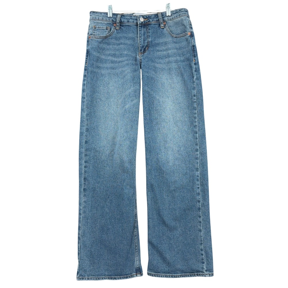 S.O.N.G. Wide Leg Jeans Womens 7/28 Cotton Spandex Blue Denim